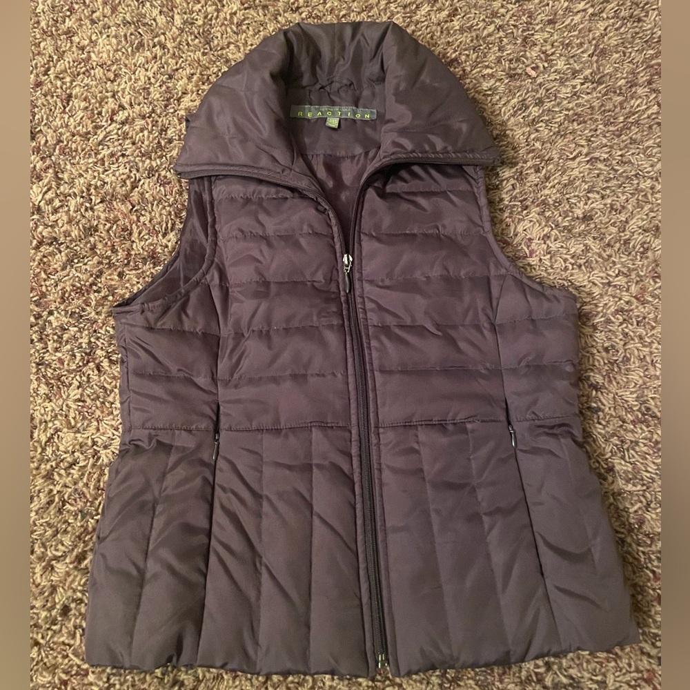 Dark brown puffer vest